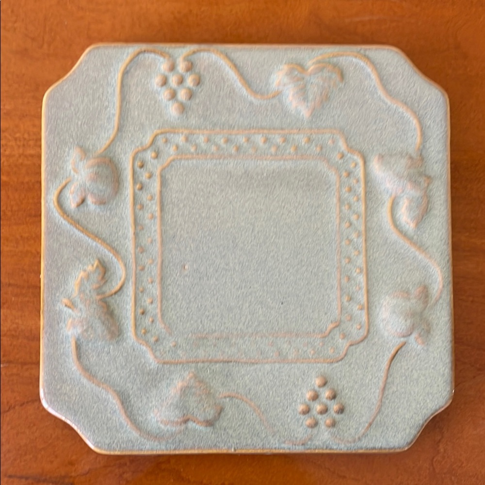 Vintage Dolgencorp Decorative Ceramic Tile with Embossed Design